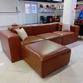 Koza diwan ofis üçin pufikli