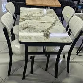 Stol stul 4 adamlyk demir ayak