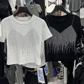 футболка со стразами😍