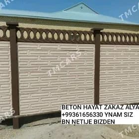 Yokary hilli beton zaborlar