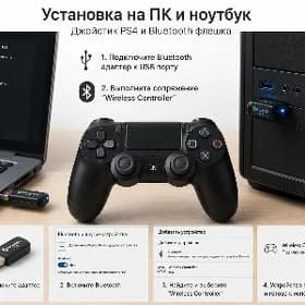Установка PS 4 джойс. на ПК