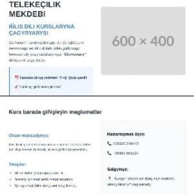 Bilim almaga çagyrýarys.