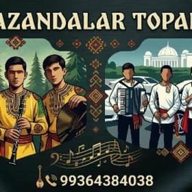 Sazandalar depçiler muzykantla