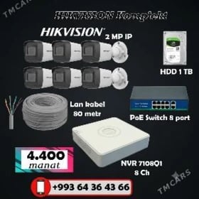 💥Hikvision kamera kamplekt💥