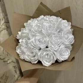 цветы из отласных лент