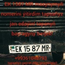 EK 1587 MR nomeri yitirdim