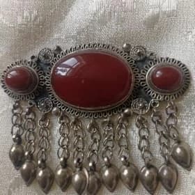Серебро брошка