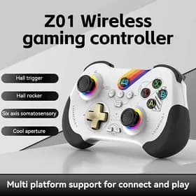 Game Pad Z01 Wireless White for iPad/iPhone/Android/PC3/PS4 with Hall sensor