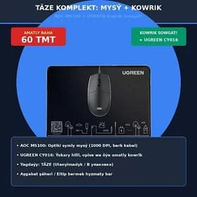 Мышь AOC + Коврик UGREEN