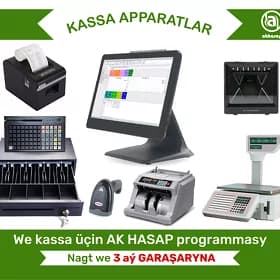 ✅📌KASSA APARAT BARKOD SKANER CEK PRINTER AKHASAP✅