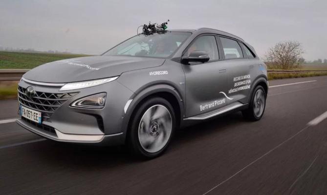 Wodorod ýangyçly Hyundai Nexo geçen ýoly boýunça täze dünýä rekordyny goýdy