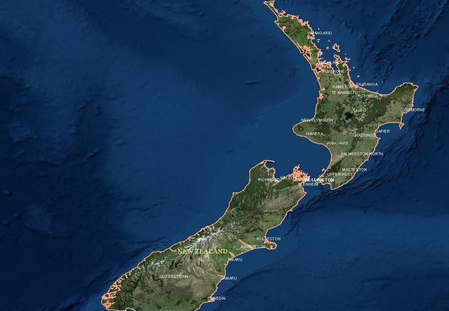 Географическое положение новой зеландии