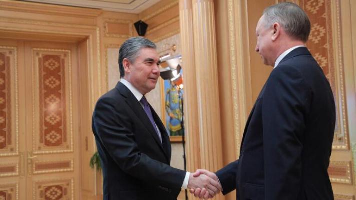 Президент Туркменистана принял губернатора Санкт-Петербурга