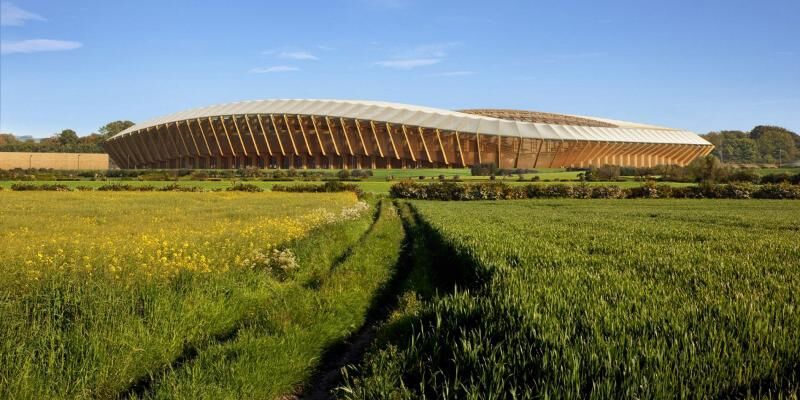 Iňlis futbol kluby agaçdan dünýäde ilkinji döwrebap stadiony gurar