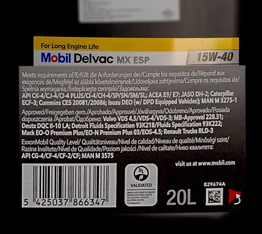Mobil Delvac ESP MX 15w40 20L 1 TMT - Aşgabat - img 3
