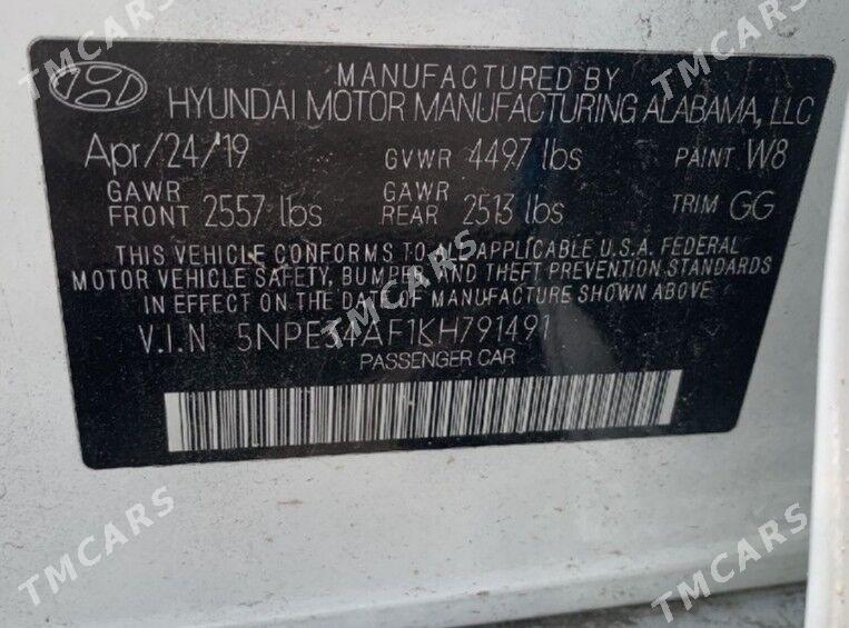 Hyundai Sonata 2019 - 285 000 TMT - Aşgabat - img 9