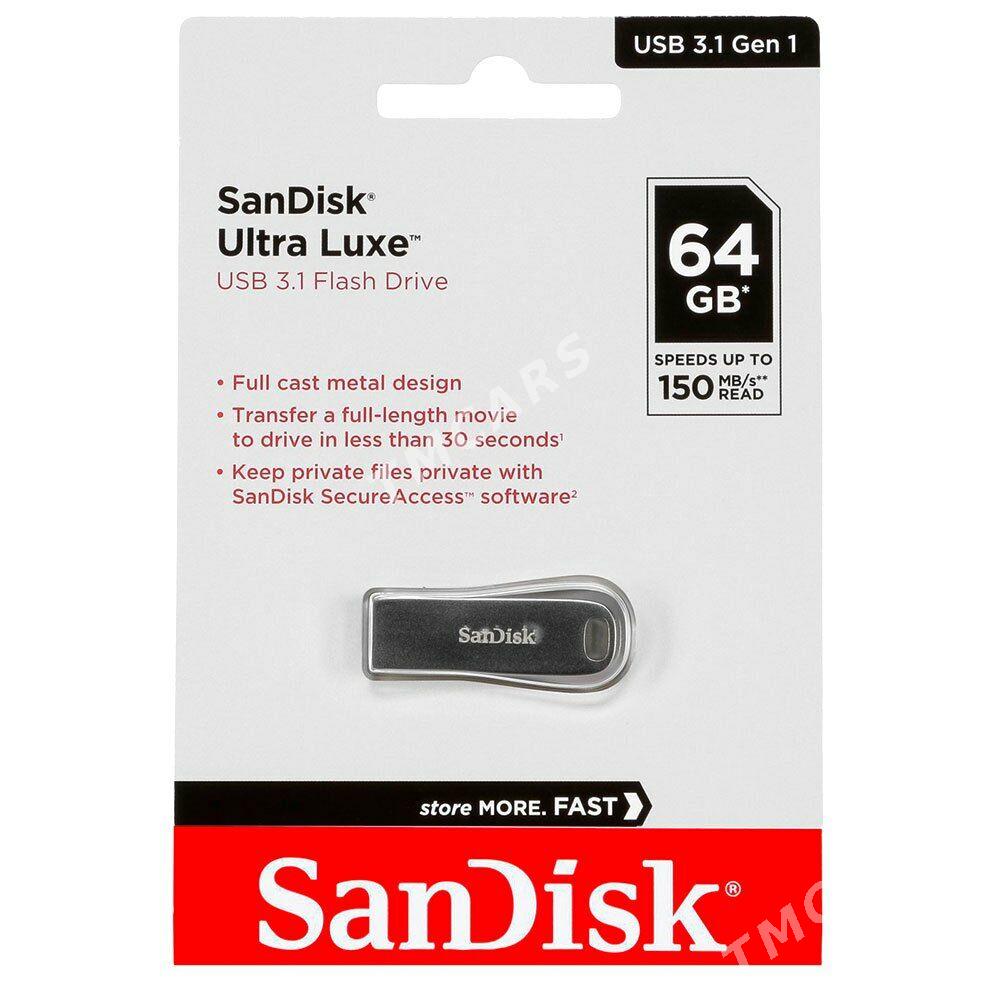 Флешка SanDisk Ultra Luxe USB 3.1 - 64Gb - Ашхабад - img 5