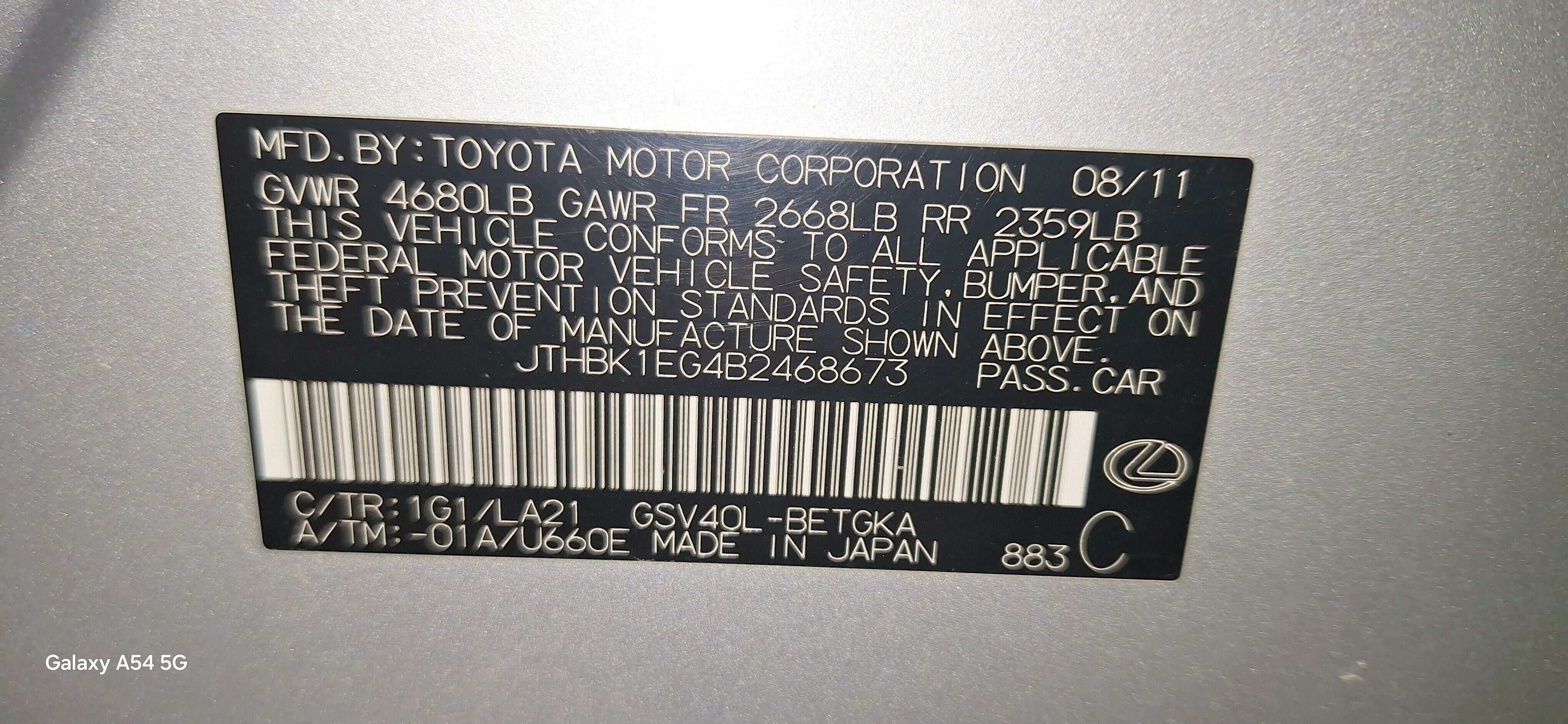 Lexus ES 350 2011 - 225 000 TMT - Сейди - img 5