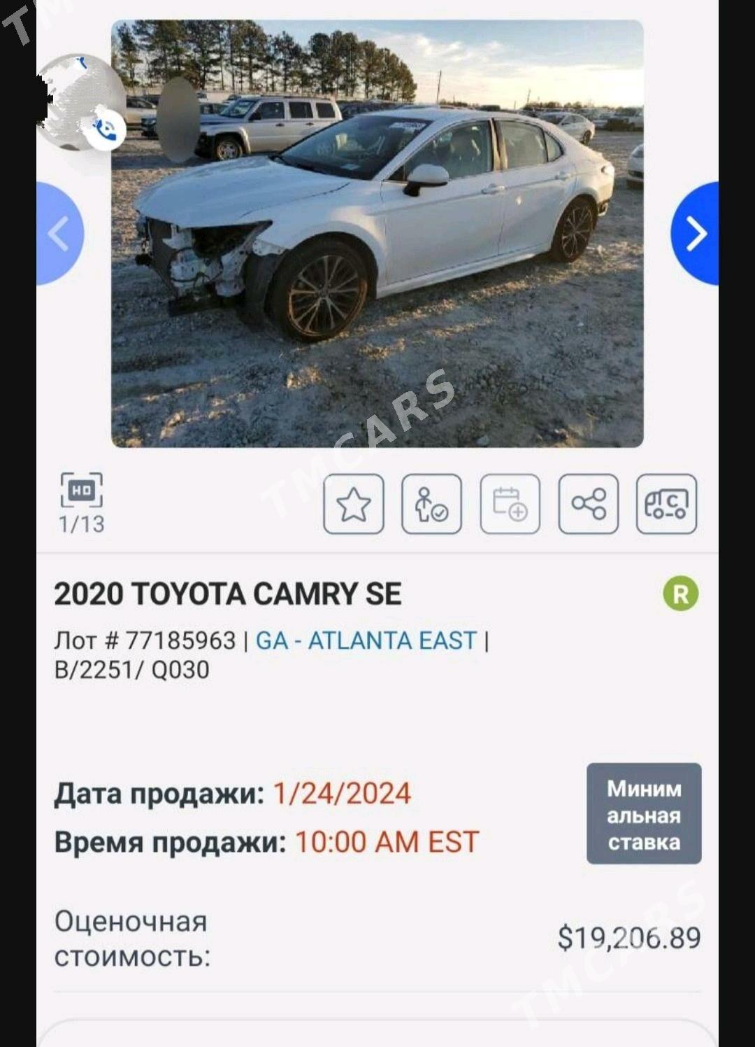 Toyota Camry 2020 - 320 000 TMT - Ашхабад - img 9