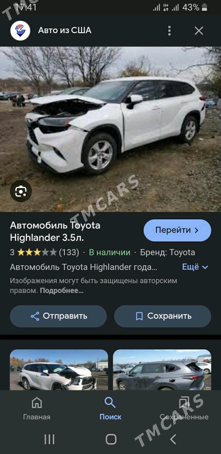 Toyota Highlander 2020 - 468 000 TMT - ул. Подвойского (Битарап Туркменистан шаёлы) - img 2