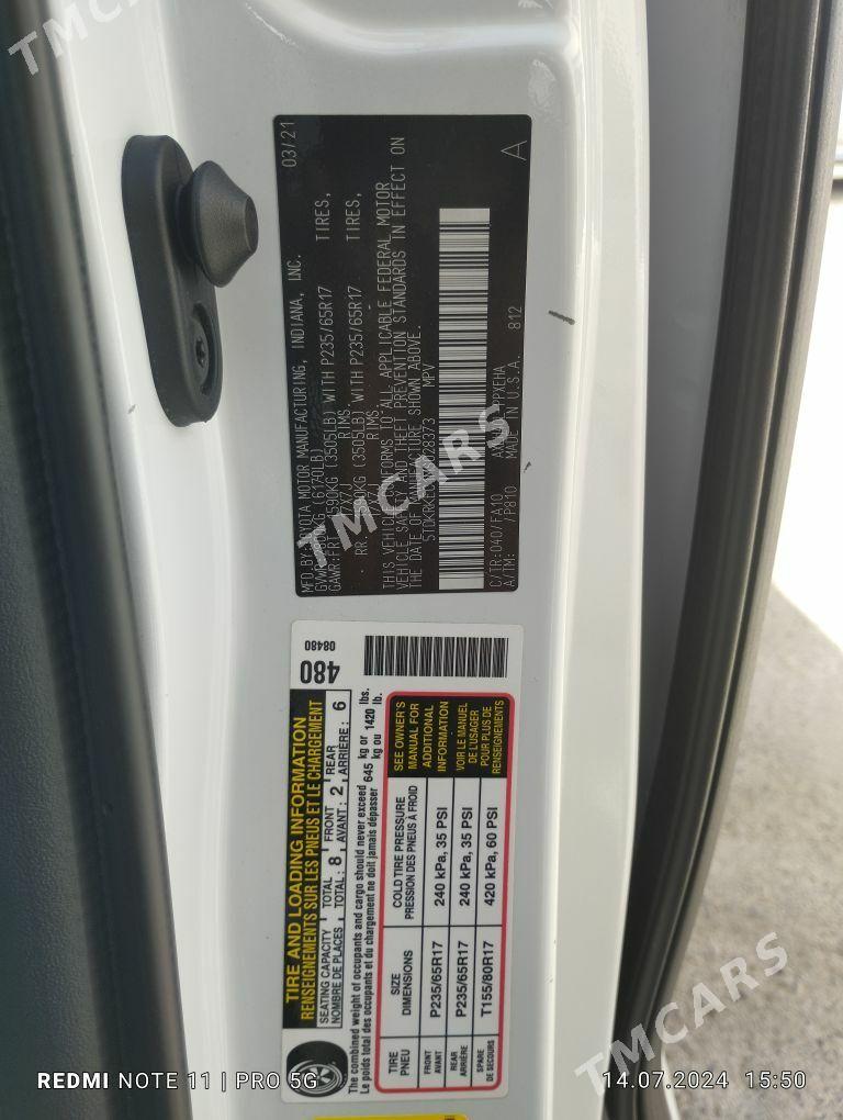 Toyota Sienna 2021 - 500 000 TMT - Mary - img 8