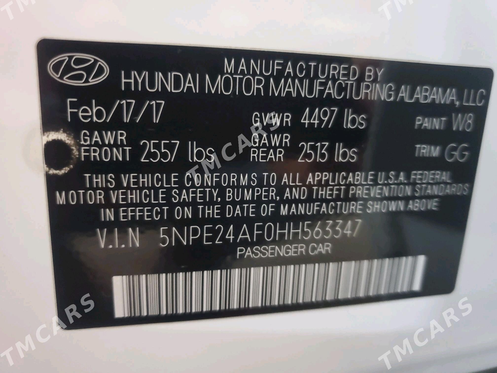 Hyundai Sonata 2017 - 175 000 TMT - Aşgabat - img 5