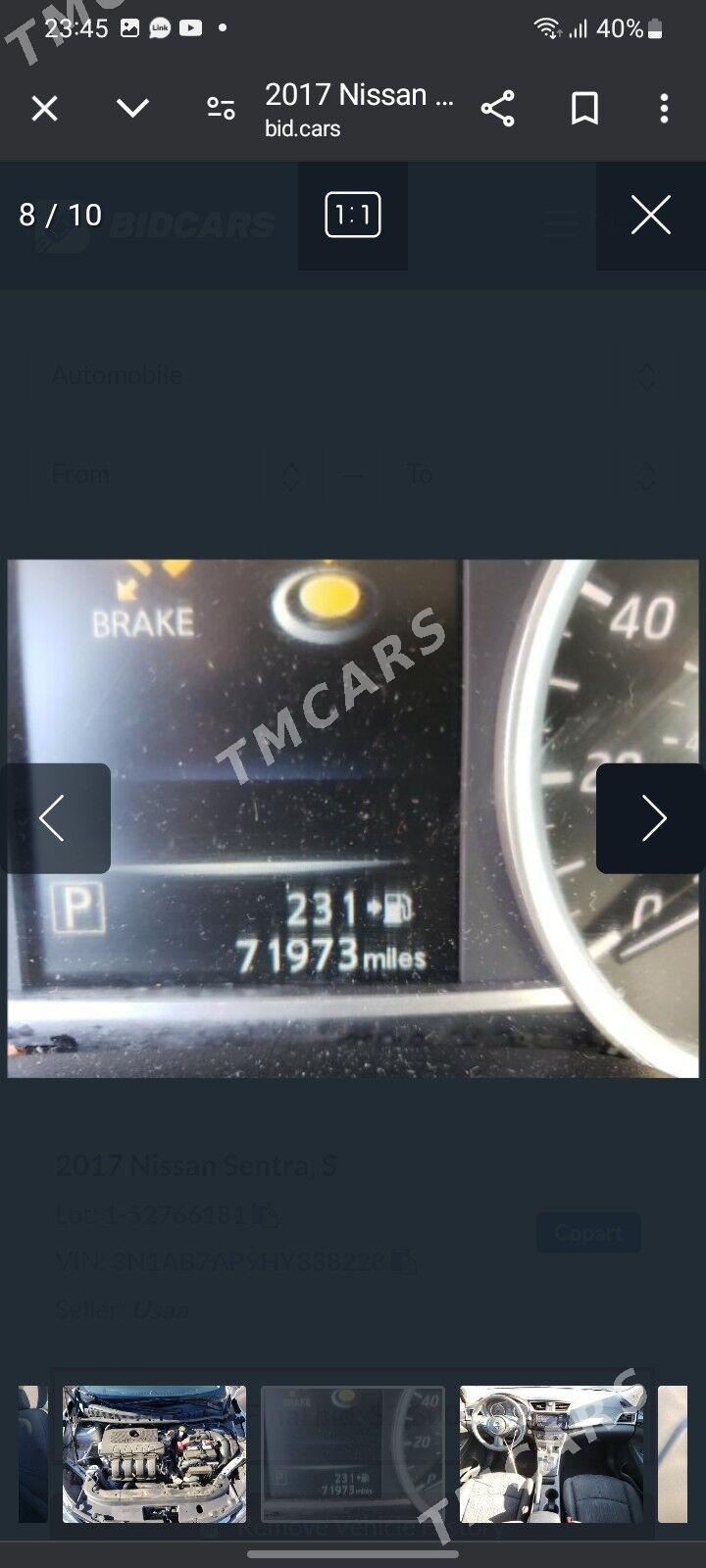 Nissan Sentra 2017 - 155 000 TMT - Ашхабад - img 7