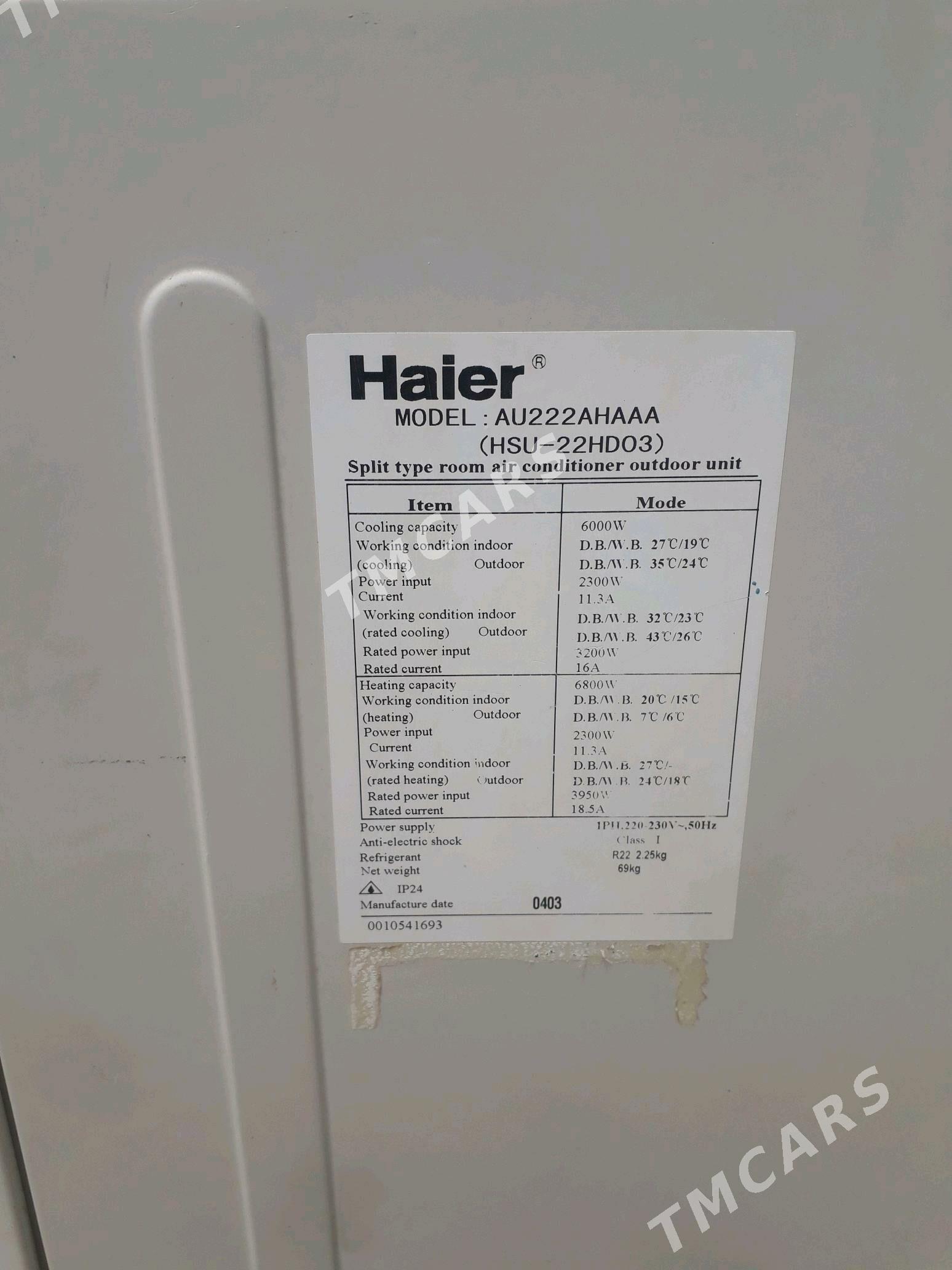 Кондиционер Haier - Aşgabat - img 3