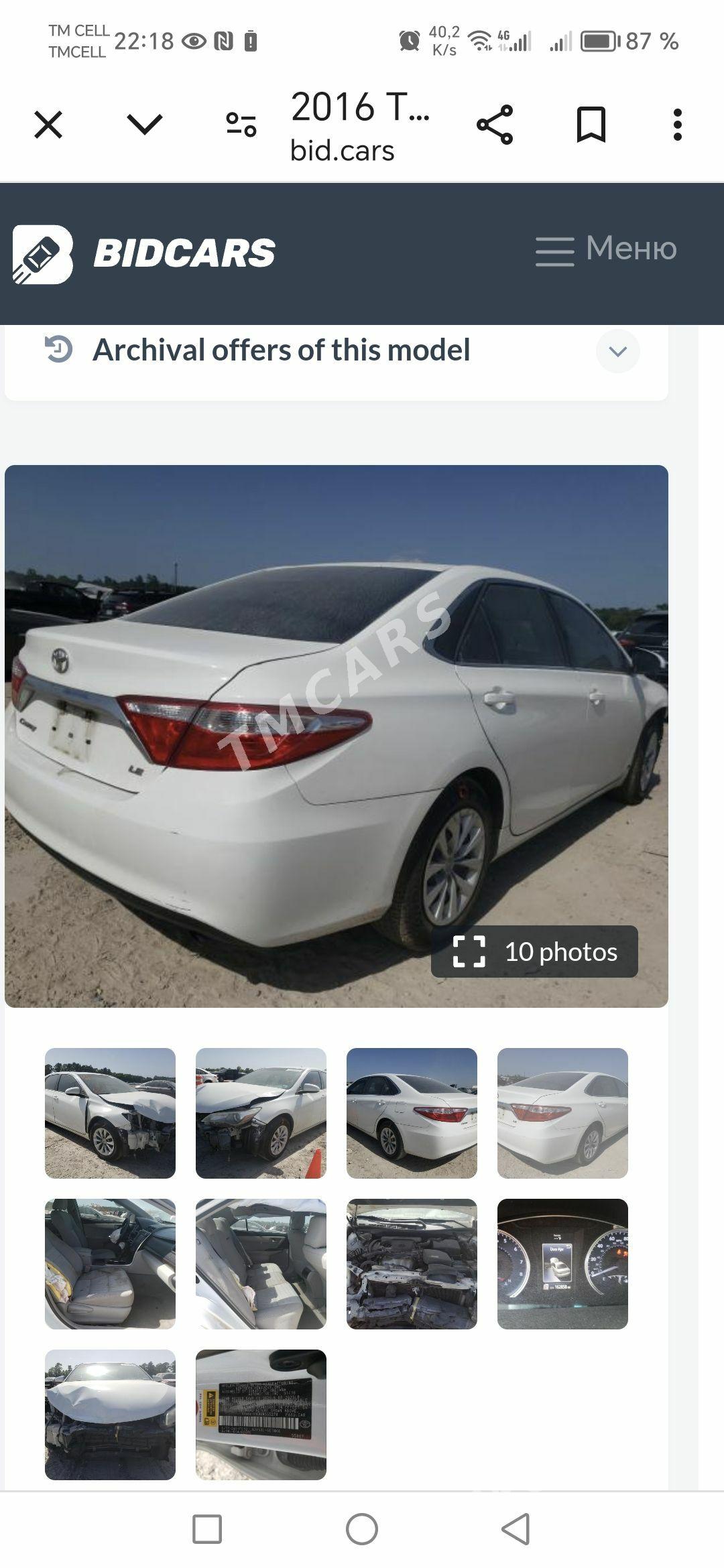 Toyota Camry 2016 - 250 000 TMT - Ашхабад - img 8