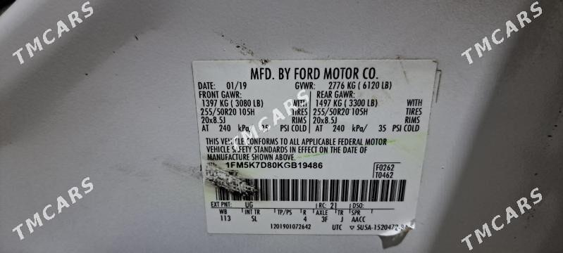 Ford Explorer 2019 - 360 000 TMT - Ak bugdaý etraby - img 9