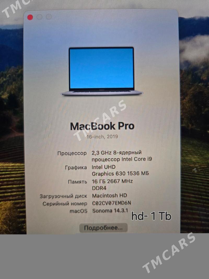 Macbook pro 16-inch 1-Tb i-9 - Ашхабад - img 2