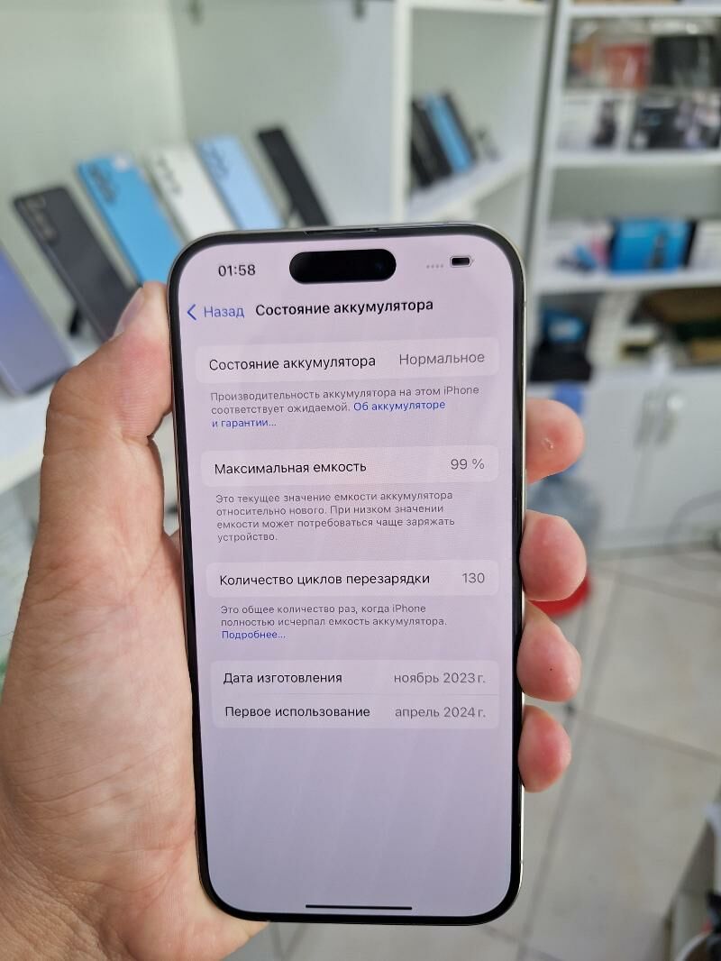 iphone 15pro 99% 128gb 2sim ZA - Aşgabat - img 6