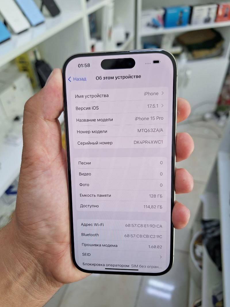 iphone 15pro 99% 128gb 2sim ZA - Aşgabat - img 7