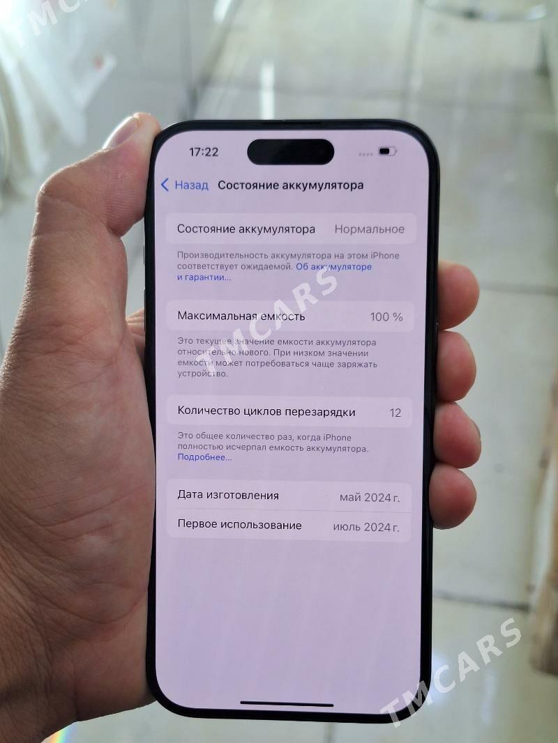 iphone 15pro 100% 128gb 2sim - Aşgabat - img 6