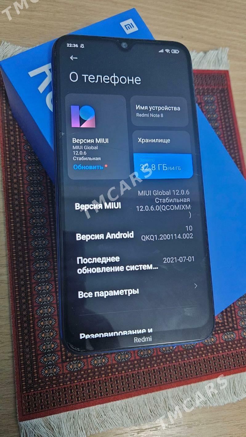 REDMI NOTE 8.  ( 4/64. ) - Ашхабад - img 3