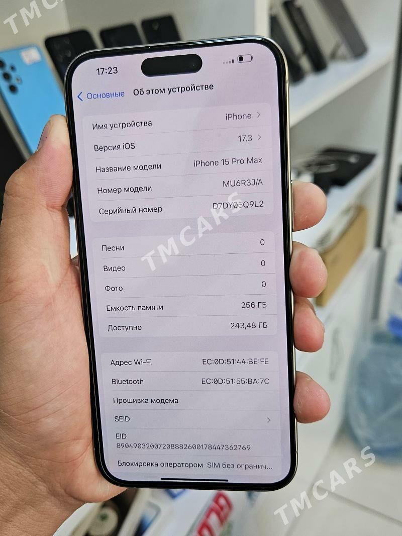 iphone 15pro max 100% 256gb - Ашхабад - img 4