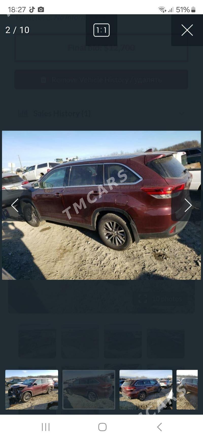 Toyota Highlander 2019 - 460 000 TMT - Ашхабад - img 2