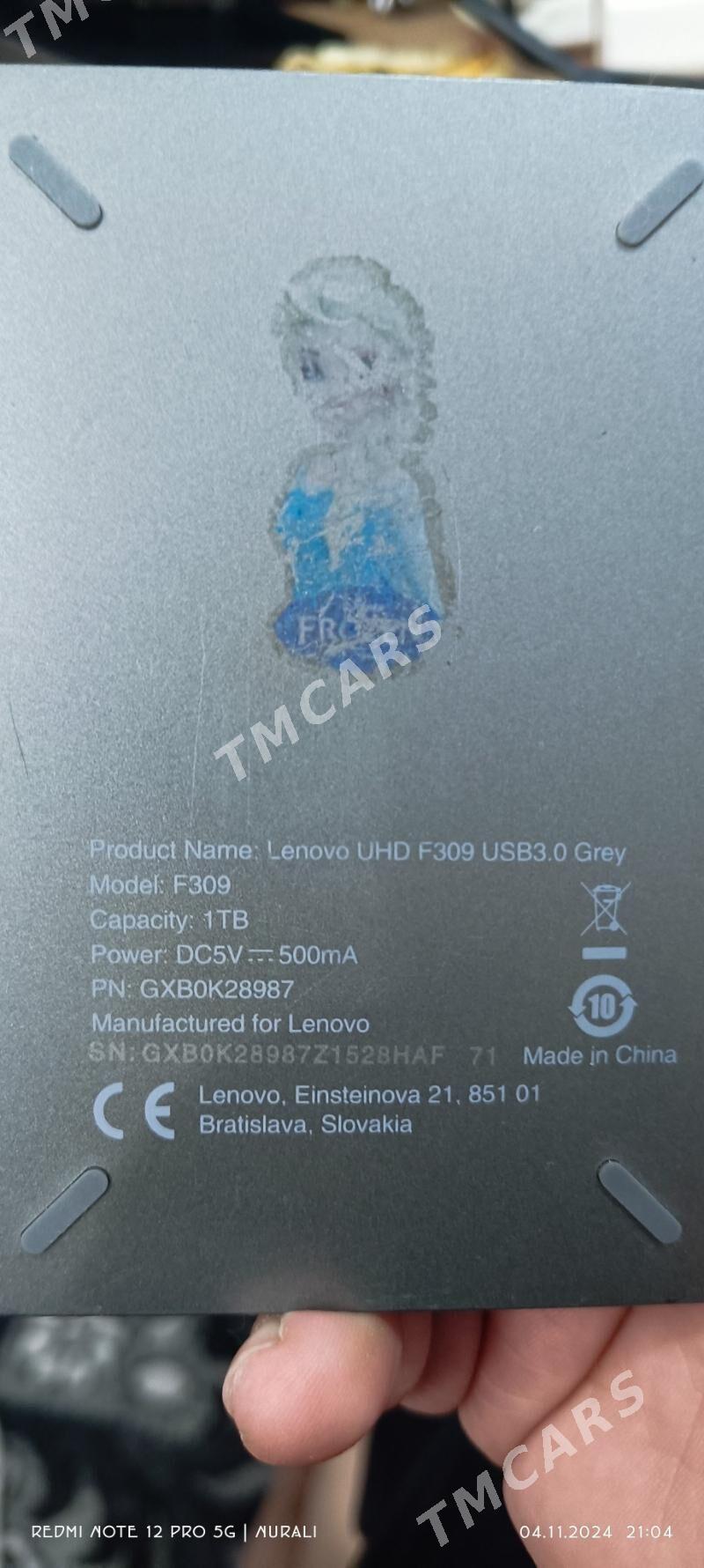 жёсткий диск Lenovo 1TB - Туркменабат - img 2