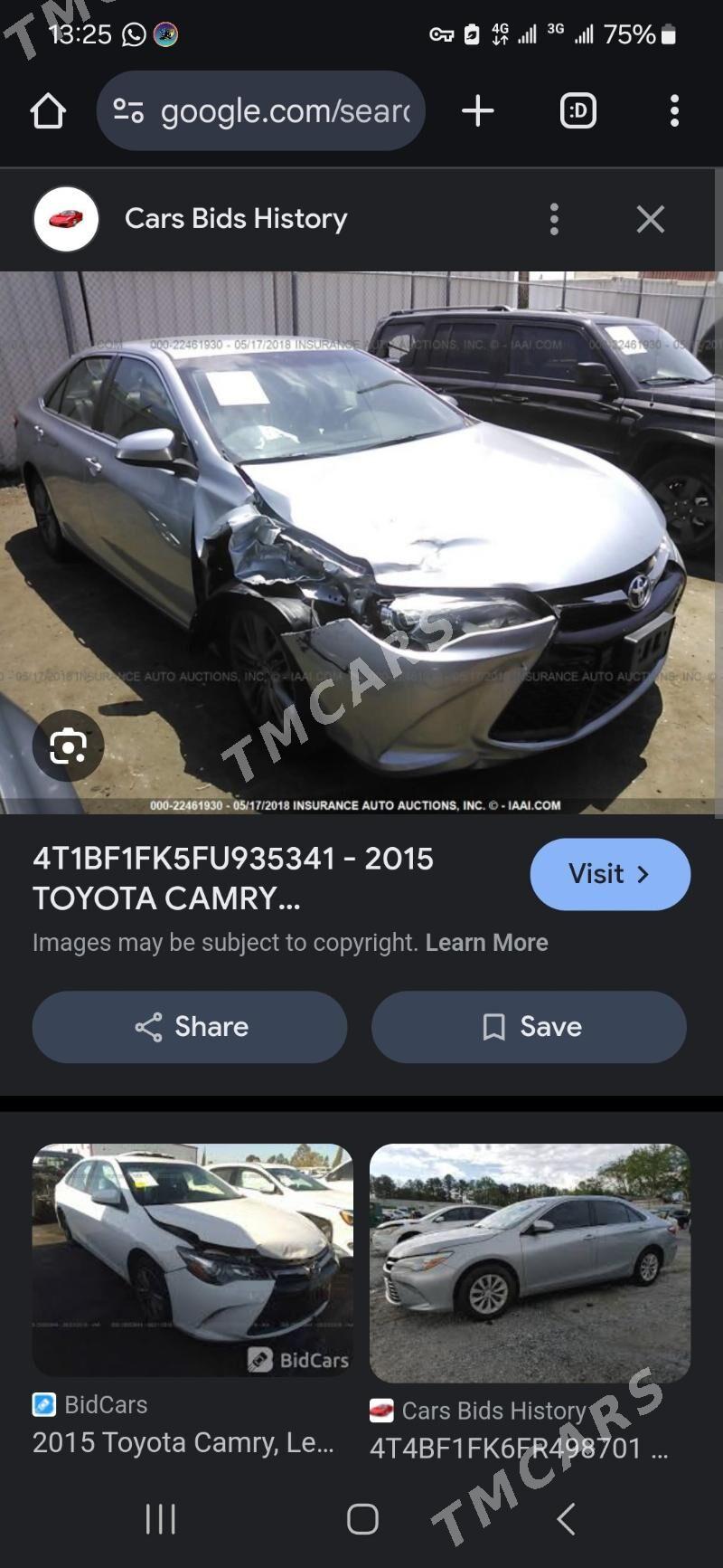 Toyota Camry 2015 - 240 000 TMT - 30 mkr - img 9