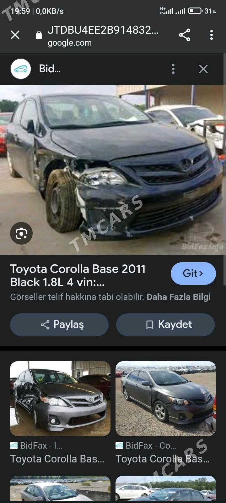 Toyota Corolla 2011 - 153 000 TMT - Ашхабад - img 8