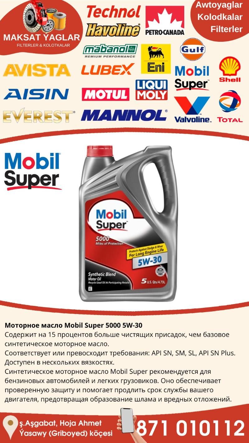 MOBIL SUPER 5000 Motor yagy - Aşgabat - img 2