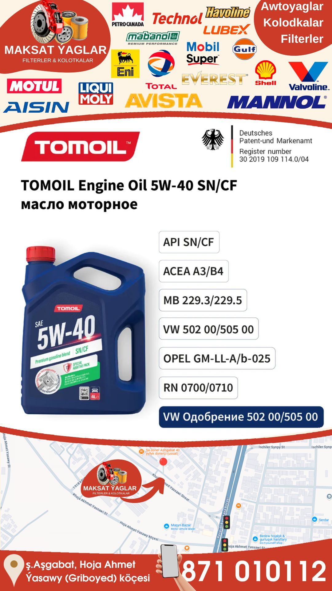 MOTOR YAGY TOMOIL МОТОРНОЕ МАС - Aşgabat - img 3