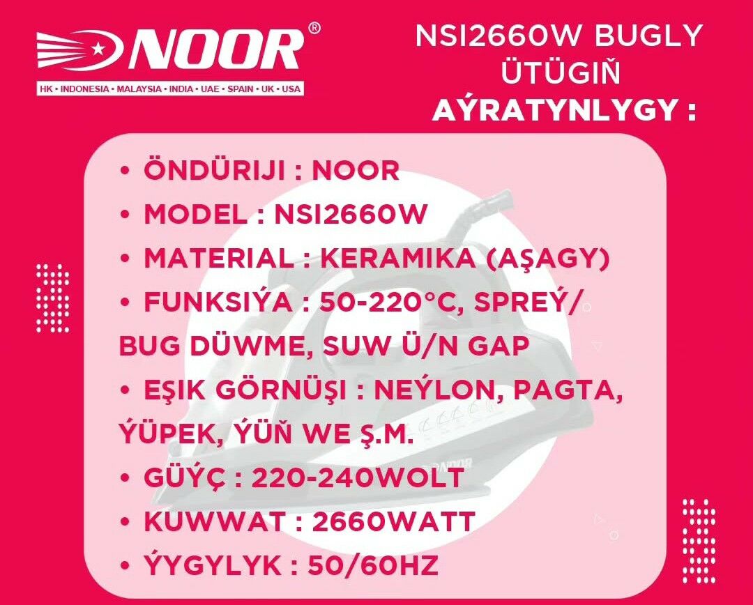 NOOR Bugly Ütük 2660-w - Aşgabat - img 2