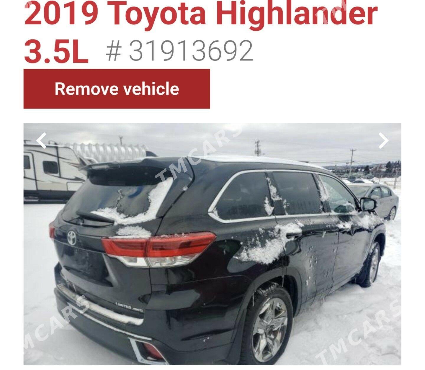 Toyota Highlander 2019 - 470 000 TMT - Мары - img 9