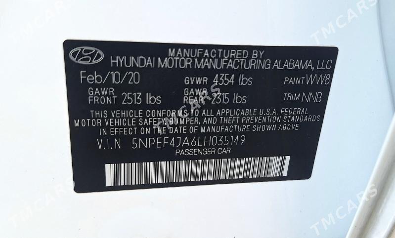 Hyundai Sonata 2020 - 275 000 TMT - Aşgabat - img 9