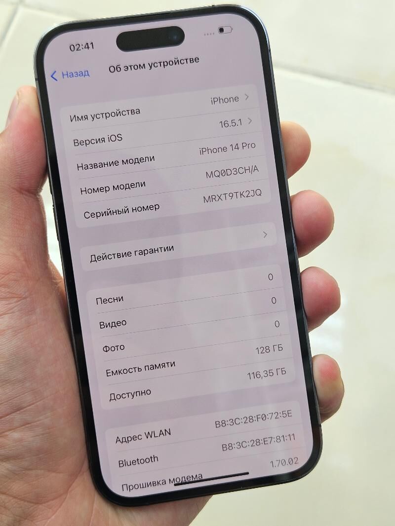 iphone 14pro 90% 128gb 2sim - Ашхабад - img 5