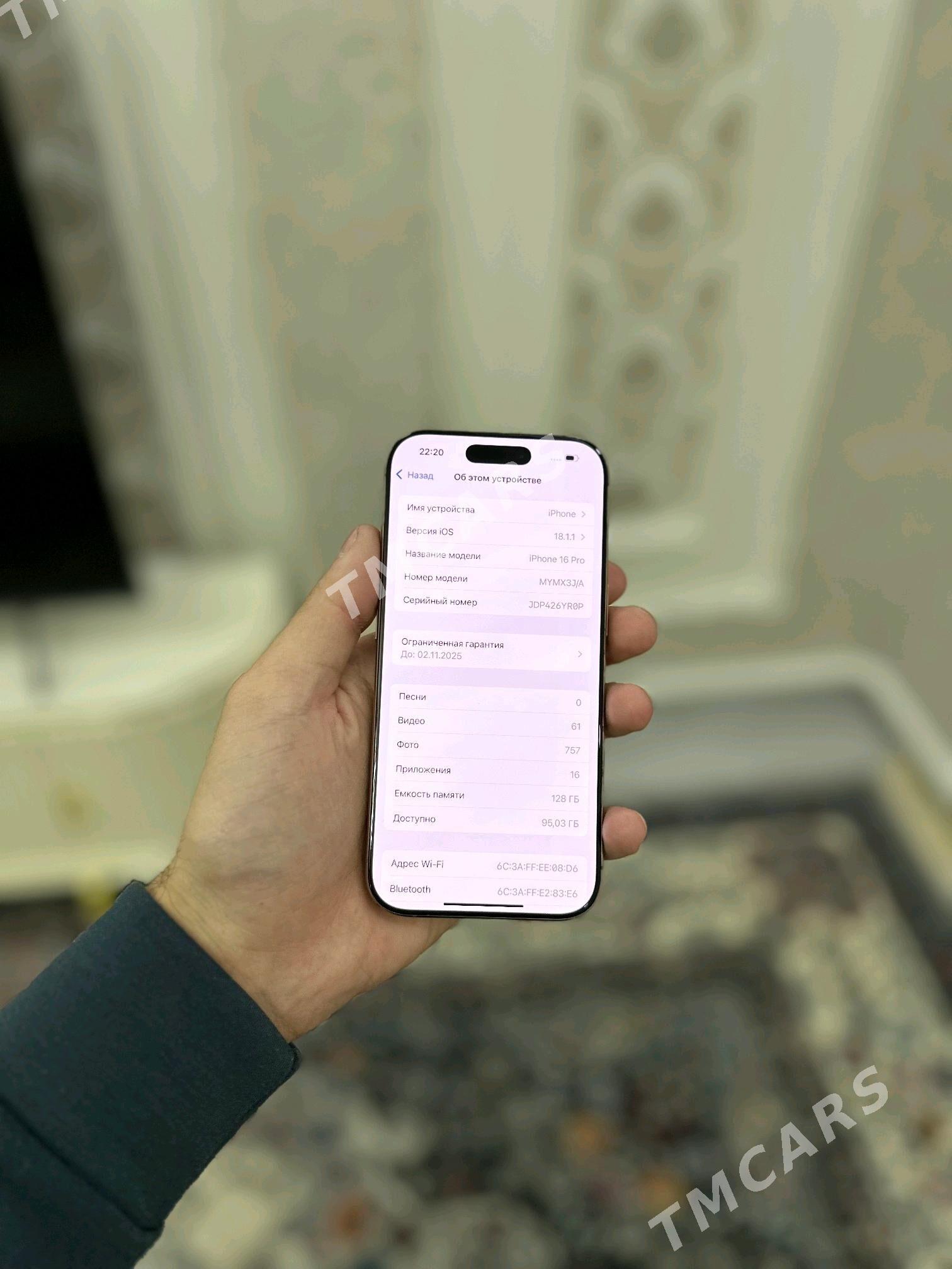 iphone 16 Pro 128GB 100% - Ашхабад - img 2