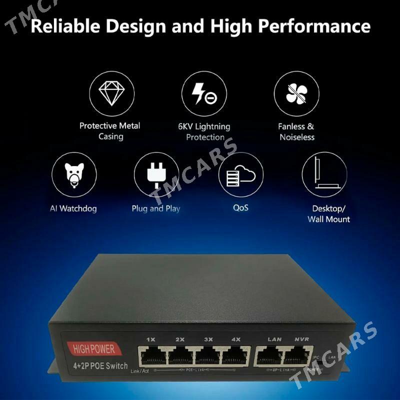 SWITCH POE TSS LP4EH2EH 4-port + 2 Uplink 10/100Mb - Aşgabat - img 3