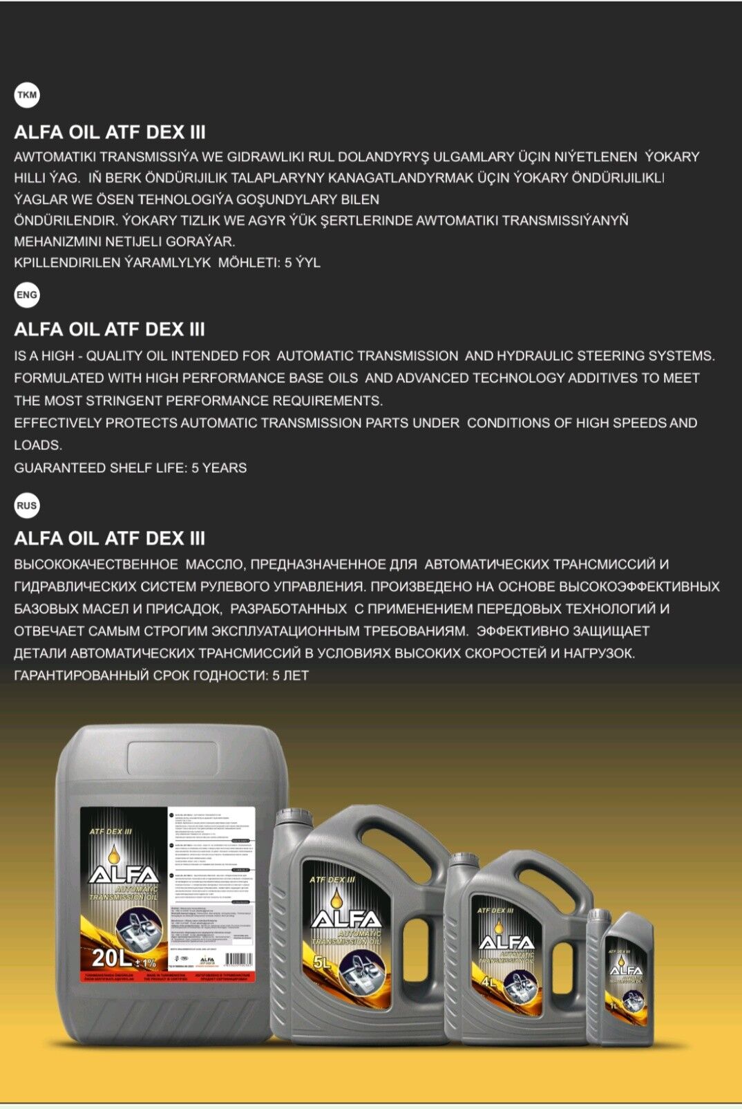 ALFA OIL full ýaglary 5L SN prisadkaly  10w-40 220 TMT - Ашхабад - img 10