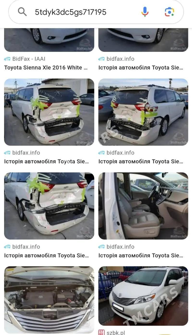 Toyota Sienna 2016 - 405 000 TMT - Ak bugdaý etraby - img 8